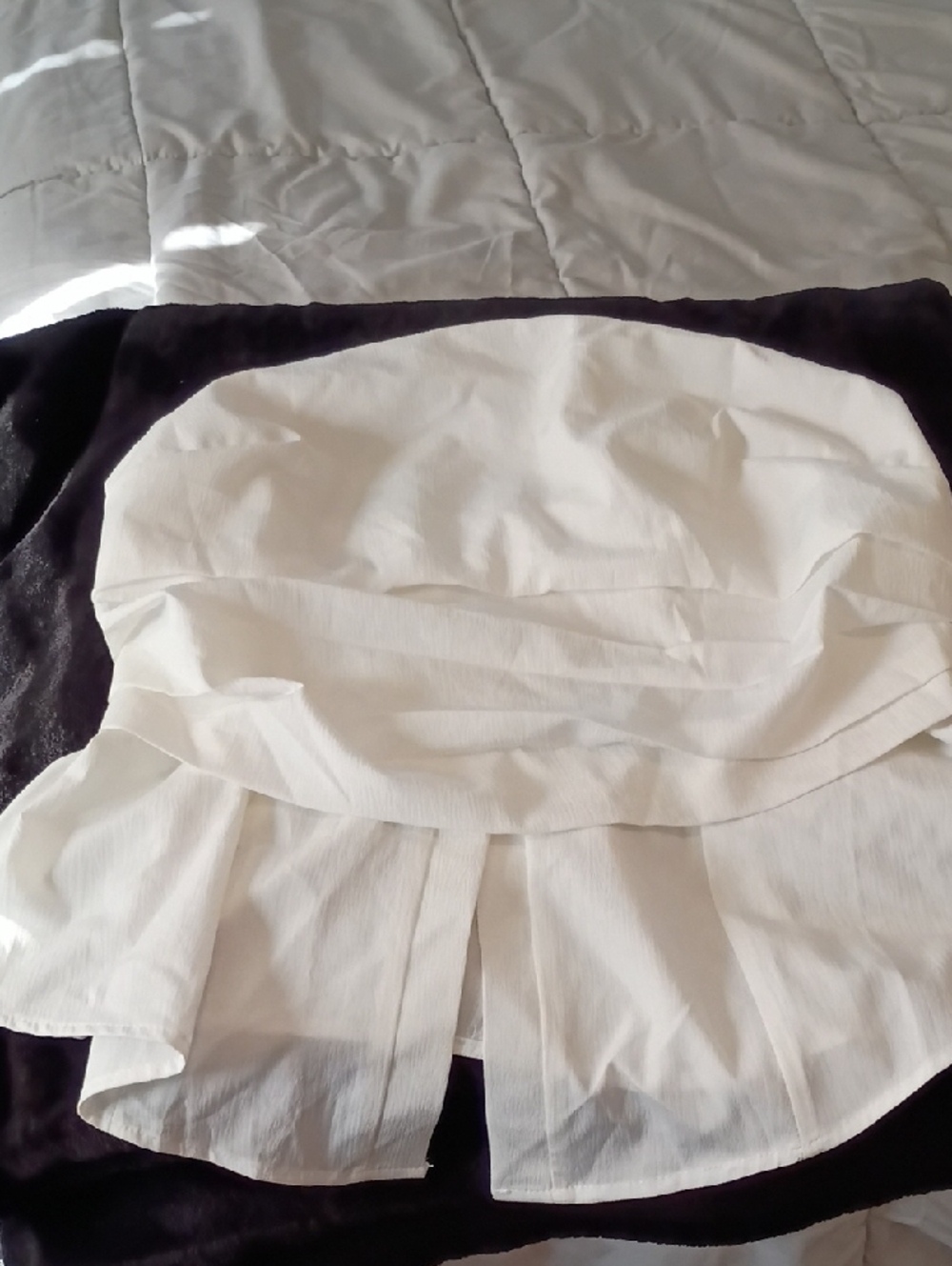 SHEIN White Strapless Peplum Top - Curve 1XL